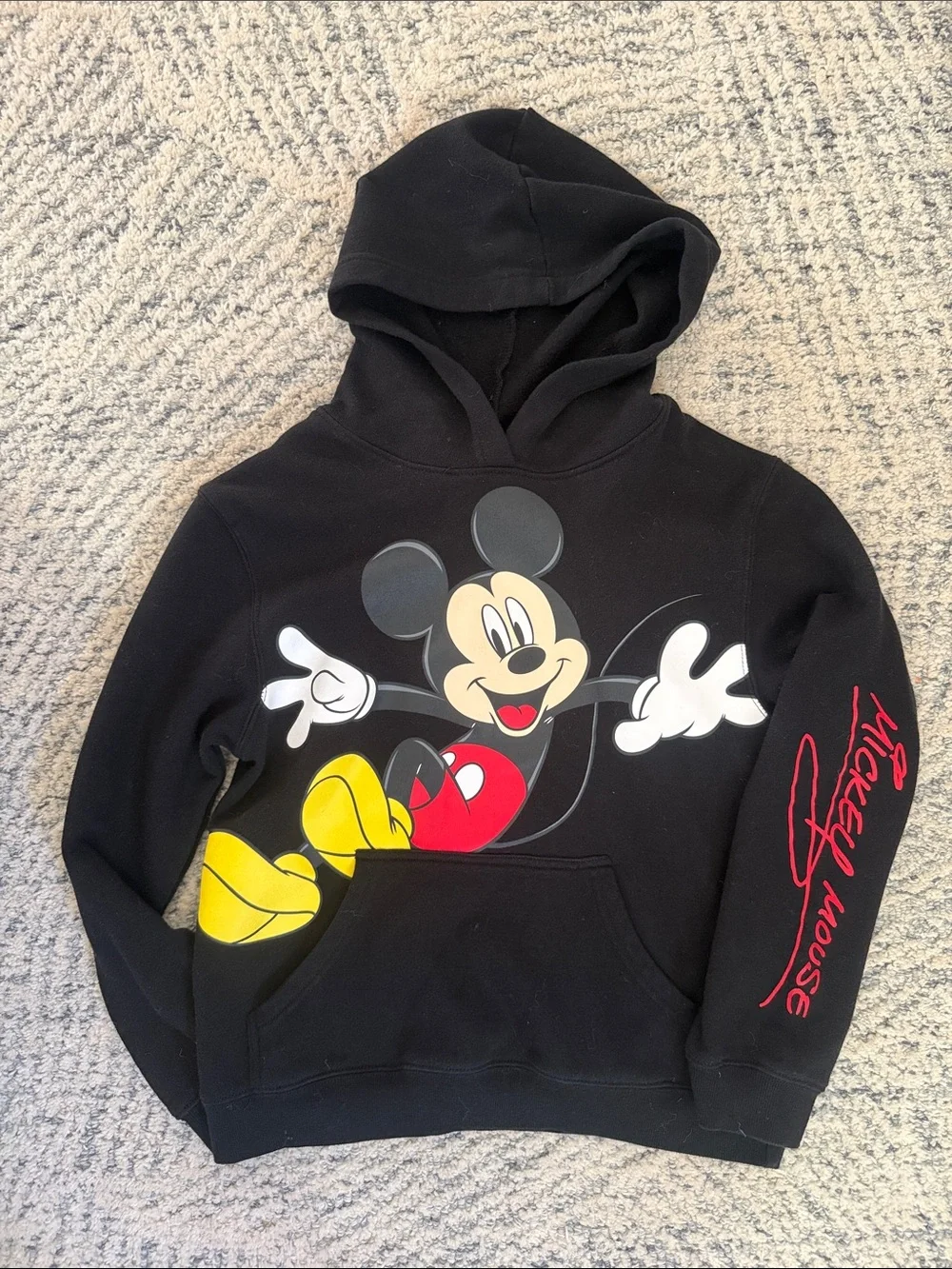 Disney Mickey Mouse Black Hoodie size 10-12